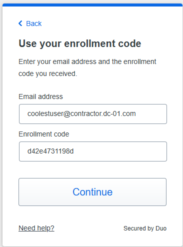 Create and enroll the remote contractor user with complete passwordless (WebAuthn) in Duo - 2