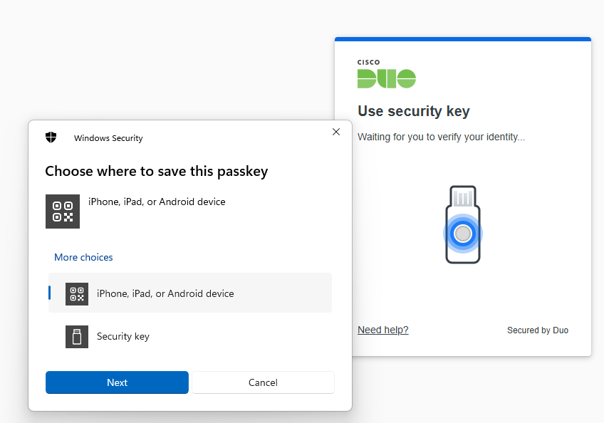 Create and enroll the remote contractor user with complete passwordless (WebAuthn) in Duo - 4