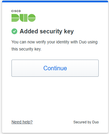 Create and enroll the remote contractor user with complete passwordless (WebAuthn) in Duo - 5