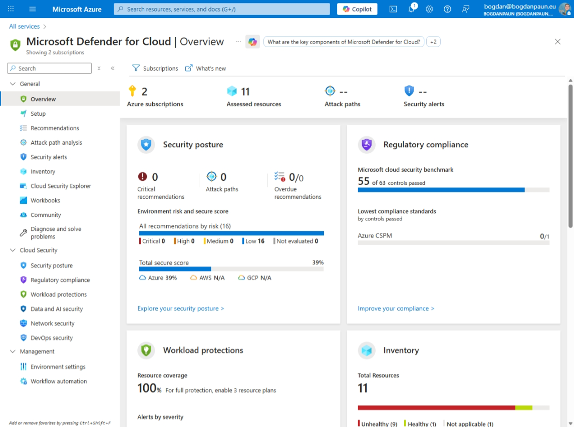 În Defender for Cloud 
