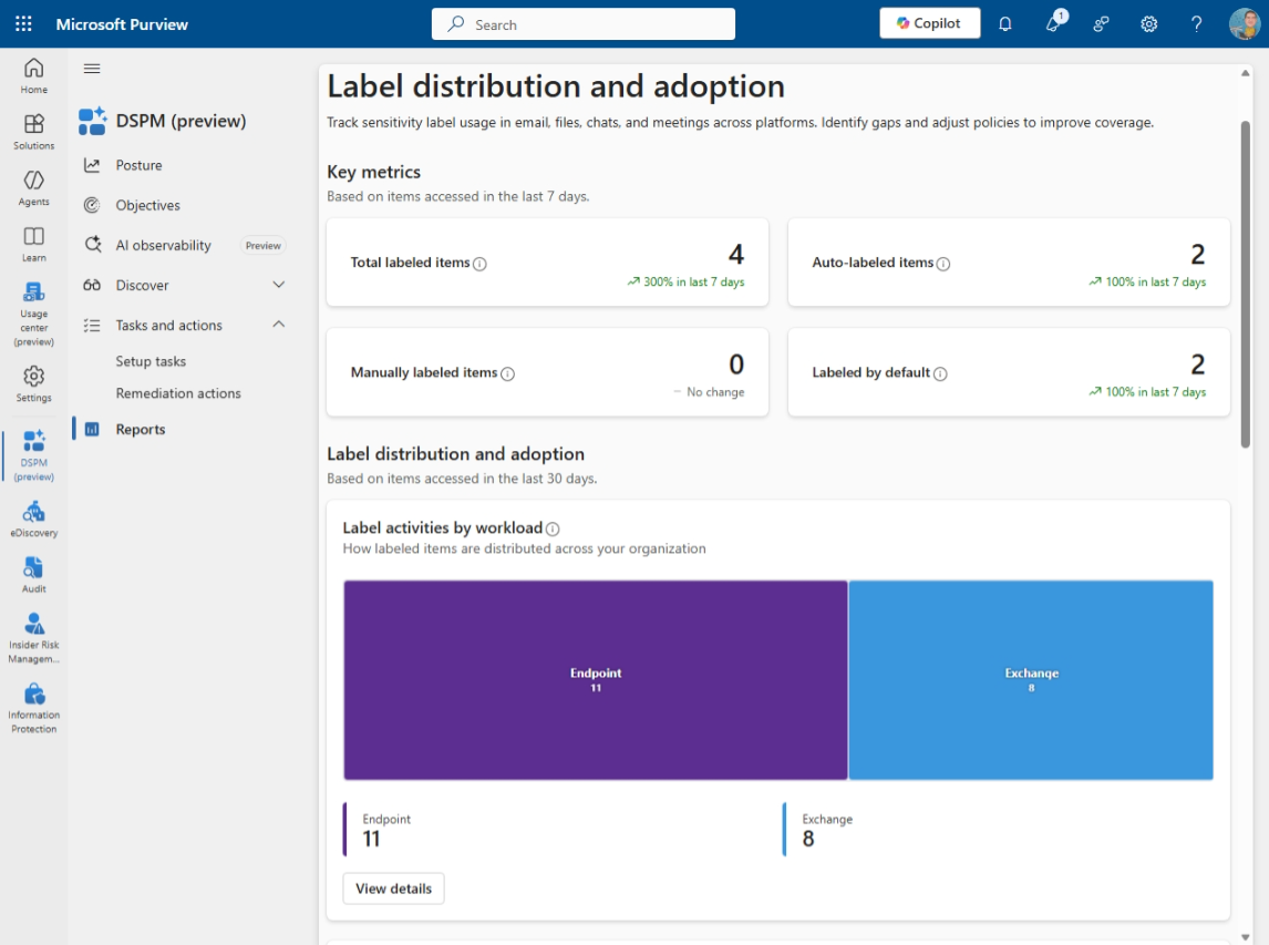 Aliniază DSPM cu etichete, DLP și Insider Risk 